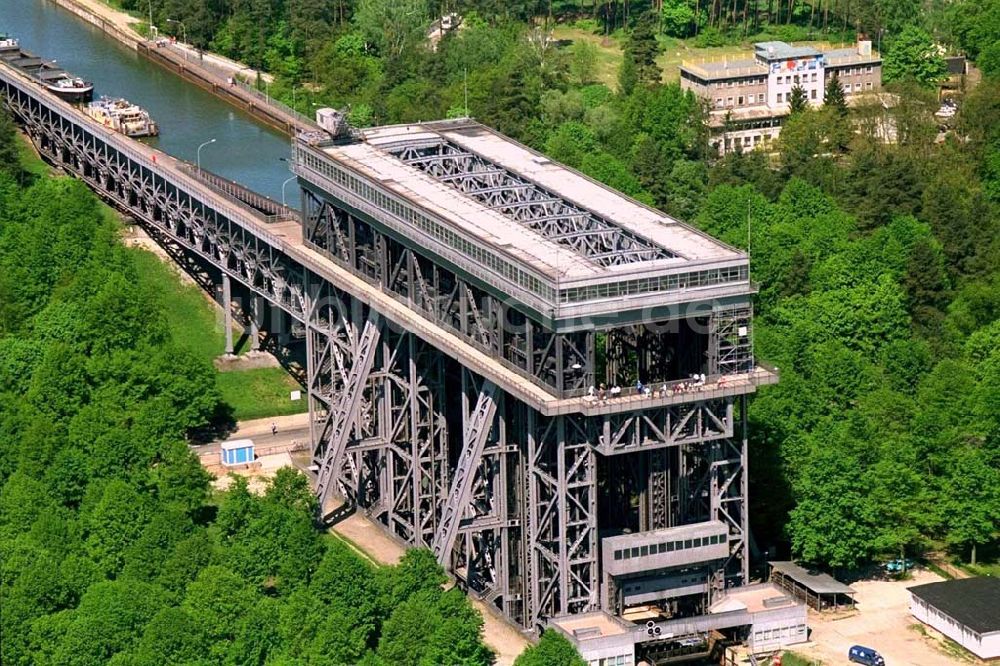 Niederfinow / Brandenburg von oben - Schiffshebewerk Niederfinow.