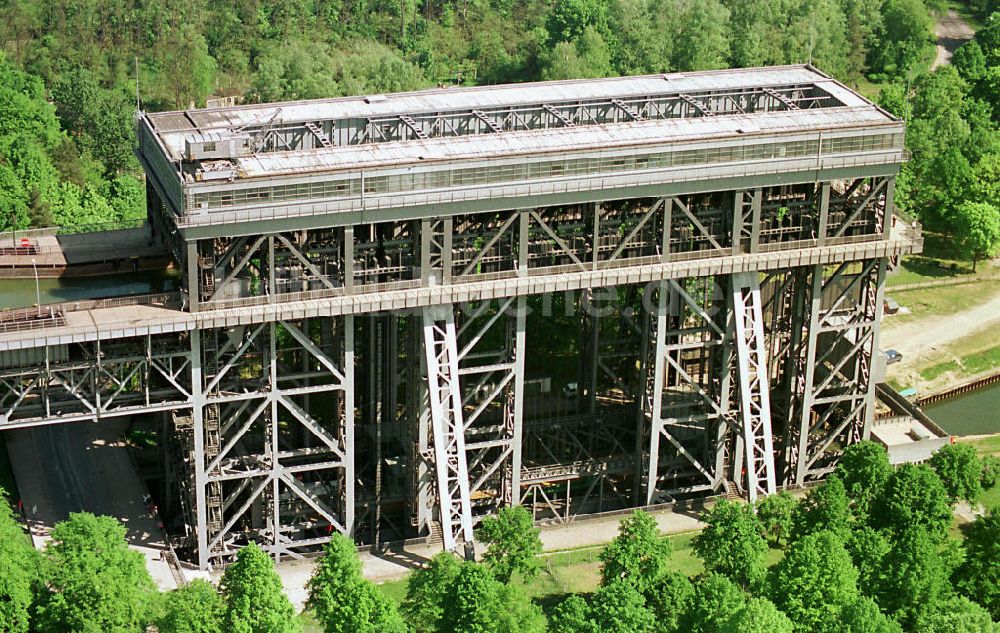 Luftbild Niederfinow / Brandenburg - Schiffshebewerk Niederfinow.