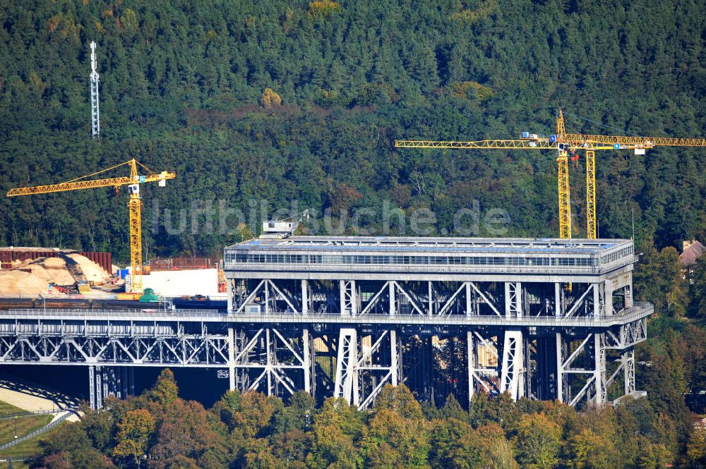 Luftbild Niederfinow - Schiffshebewerk Niederfinow