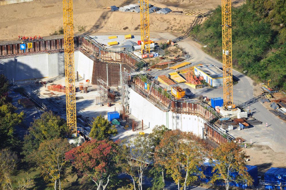 Luftaufnahme Niederfinow - Schiffshebewerk Niederfinow