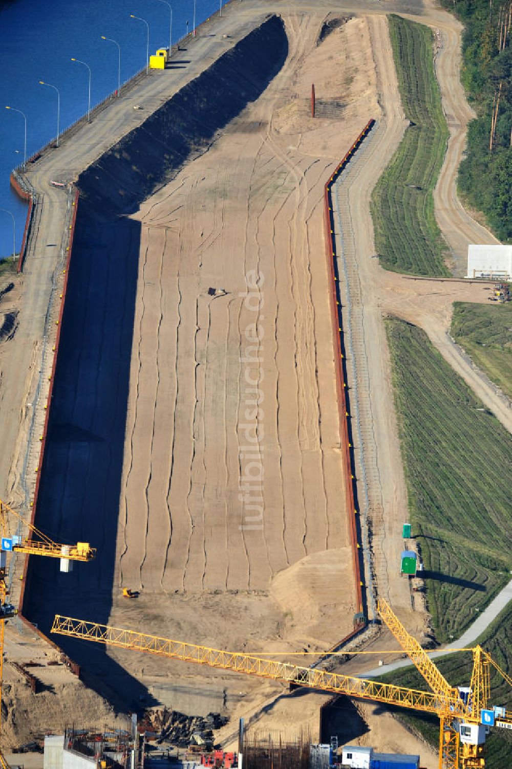 Luftbild Niederfinow - Schiffshebewerk Niederfinow