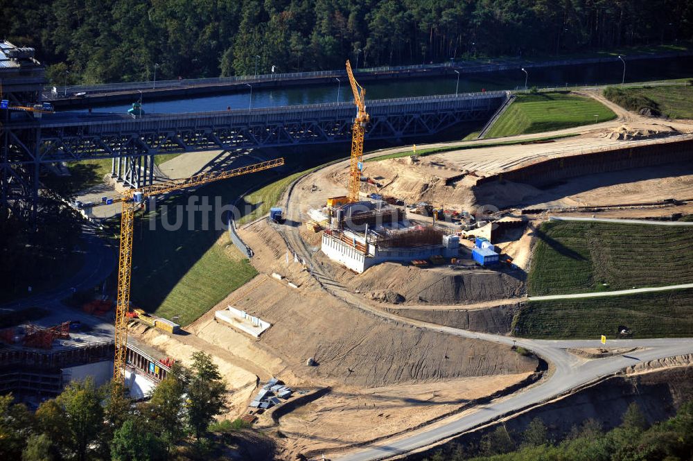 Luftbild Niederfinow - Schiffshebewerk Niederfinow