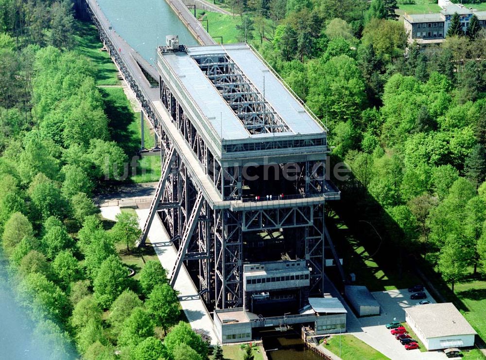 Luftaufnahme Finow / Brandenburg - Schiffshebewerk Niederfinow.