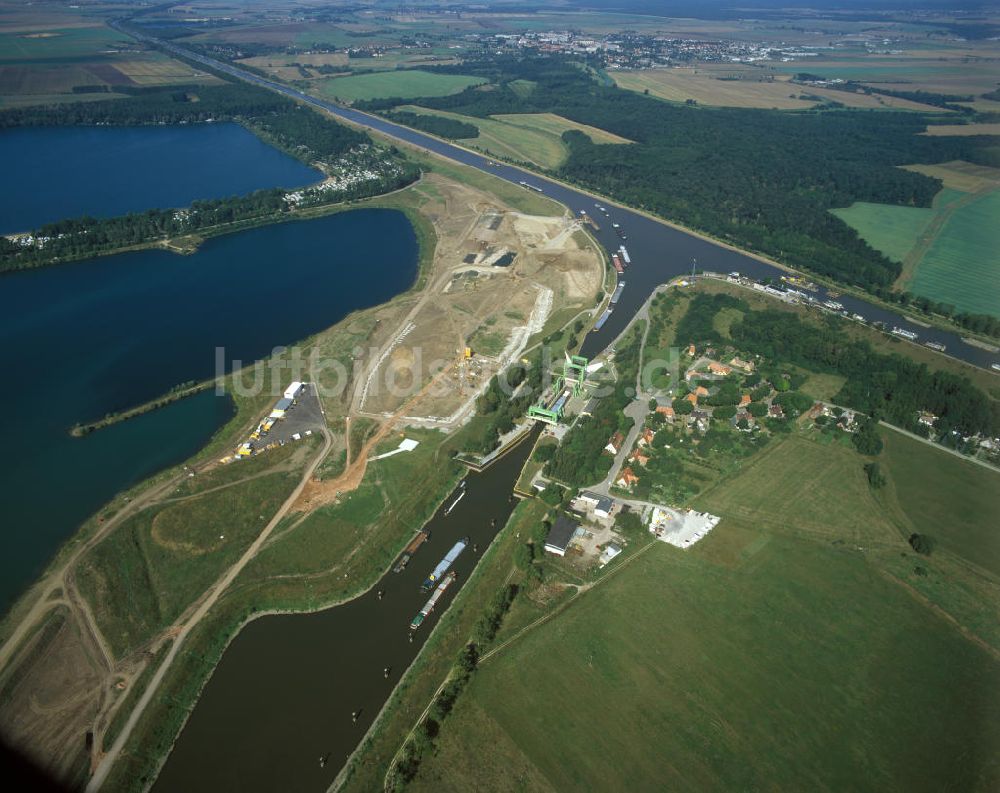 Luftaufnahme Magdeburg - Schiffshebewerk Rothensee bei Magdeburg