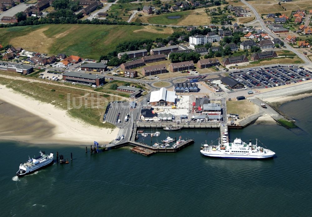 Luftbild List - Schiffstaufe in List auf Sylt im Bundesland Schleswig-Holstein