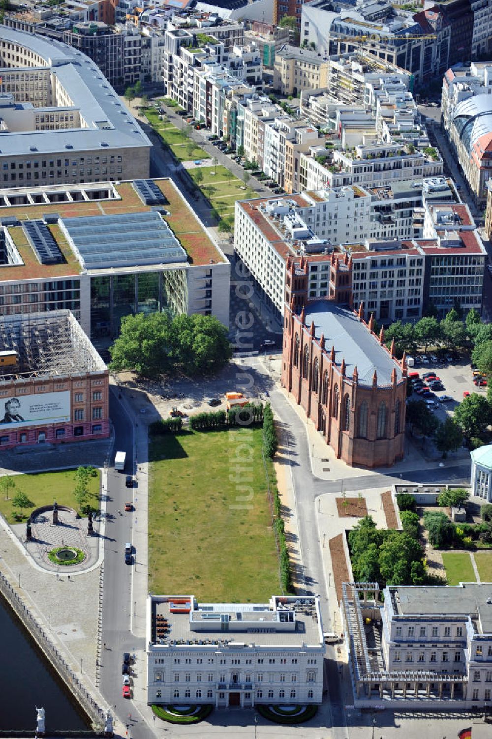 Berlin Mitte von oben - Schinkelplatz in Berlin-Mitte