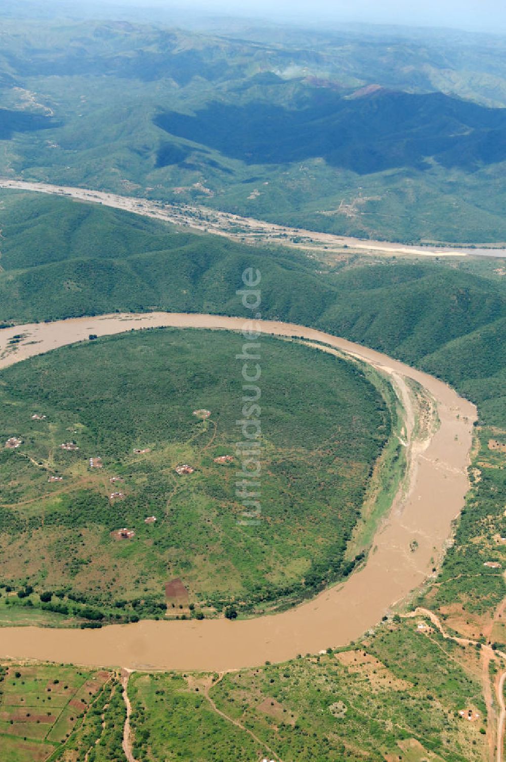 Luftaufnahme KwaZulu-Natal - Schleife des Tugela Fluss - loop of the Tugela River