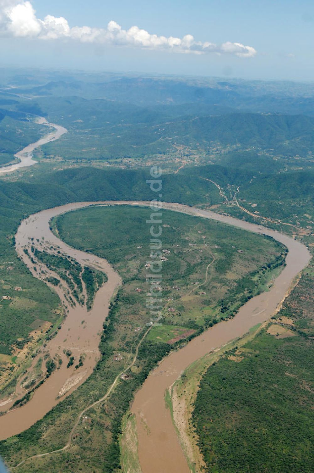 Luftaufnahme KwaZulu-Natal - Schleife des Tugela Fluss - loop of the Tugela River