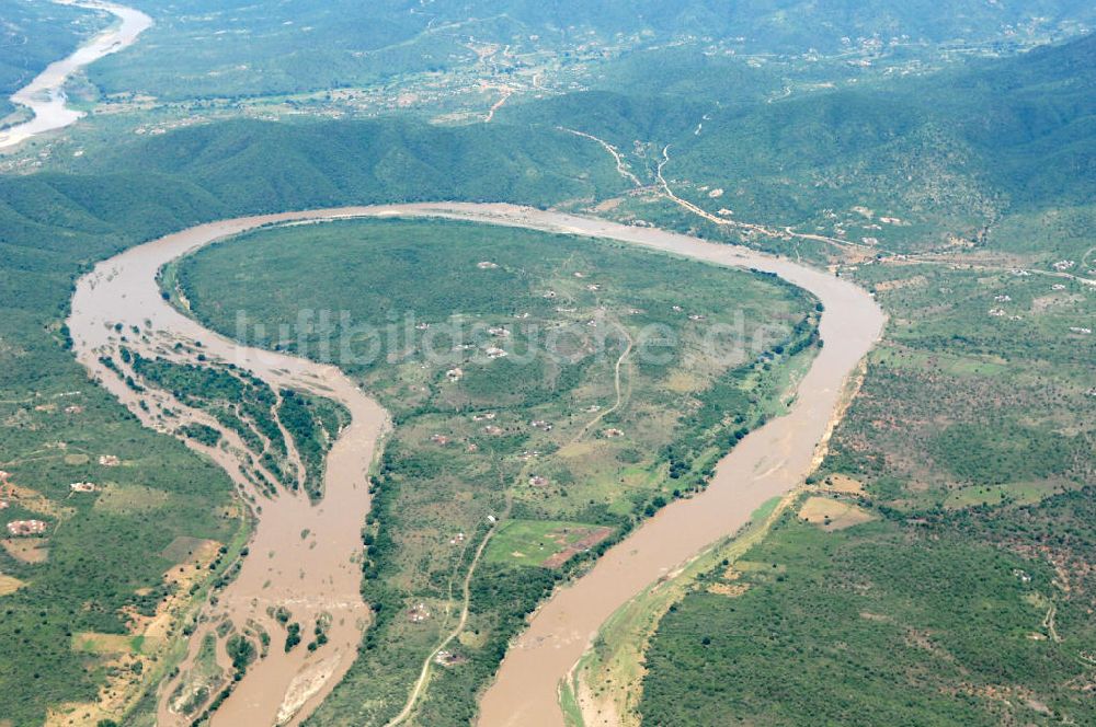 KwaZulu-Natal von oben - Schleife des Tugela Fluss - loop of the Tugela River