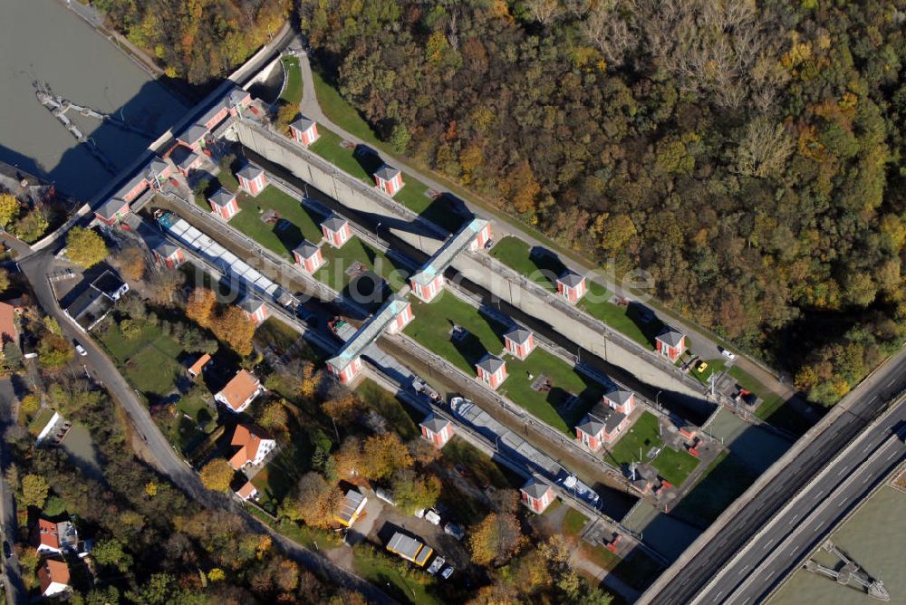 Hannover-Anderten aus der Vogelperspektive: Schleuse Anderten in Hannover