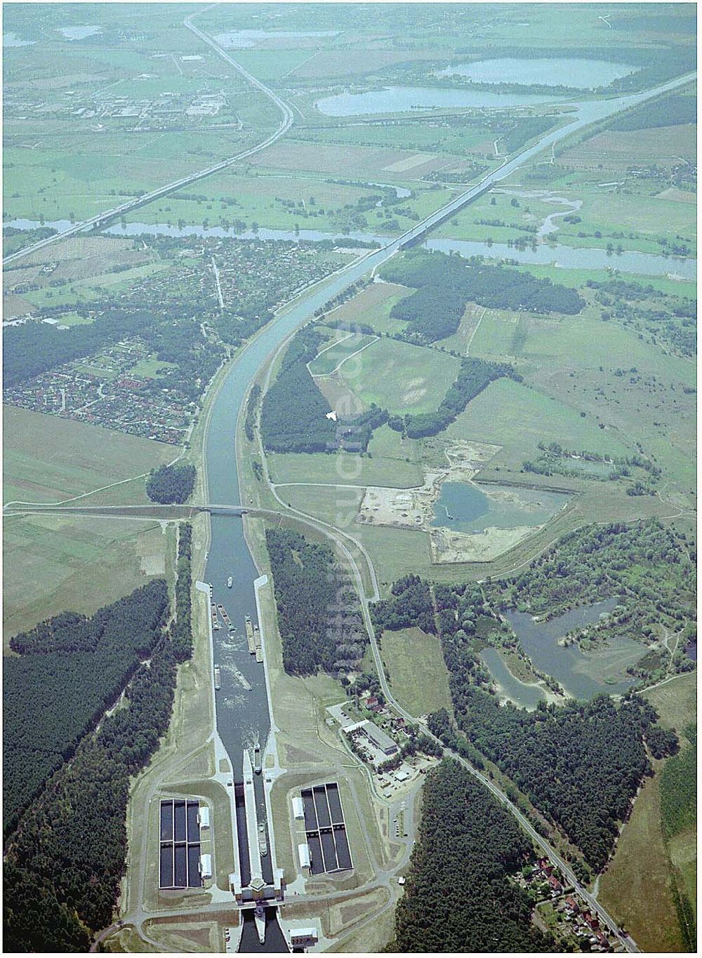 Luftbild Hohenwarthe - Schleuse bei Hohenwarthe