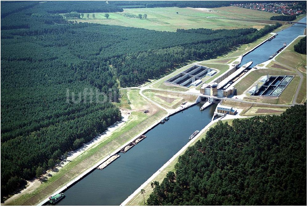 Hohenwarthe von oben - Schleuse bei Hohenwarthe