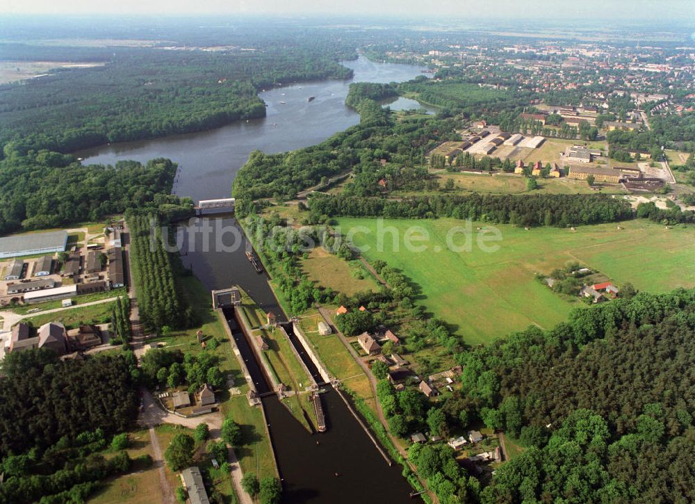 Luftbild Oranienburg OT Malz - Schleuse bei Malz / Oranienburg