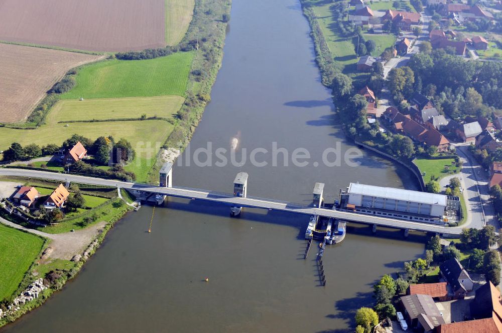 Luftaufnahme Drakenburg - Schleuse Drakenburg in Niedersachsen