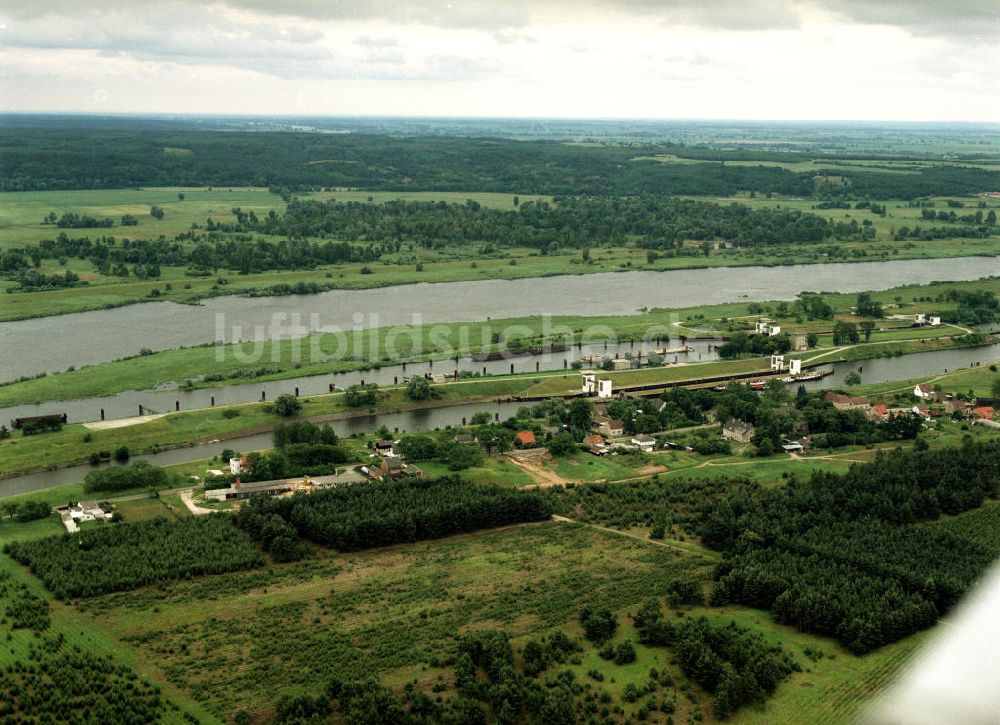 Luftaufnahme Bad Freienwalde - Schleuse Hohensaaten in Bad Freienwalde