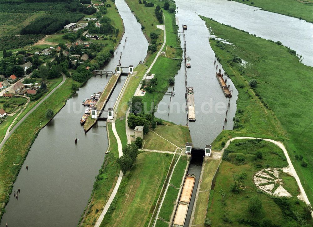 Bad Freienwalde von oben - Schleuse Hohensaaten in Bad Freienwalde