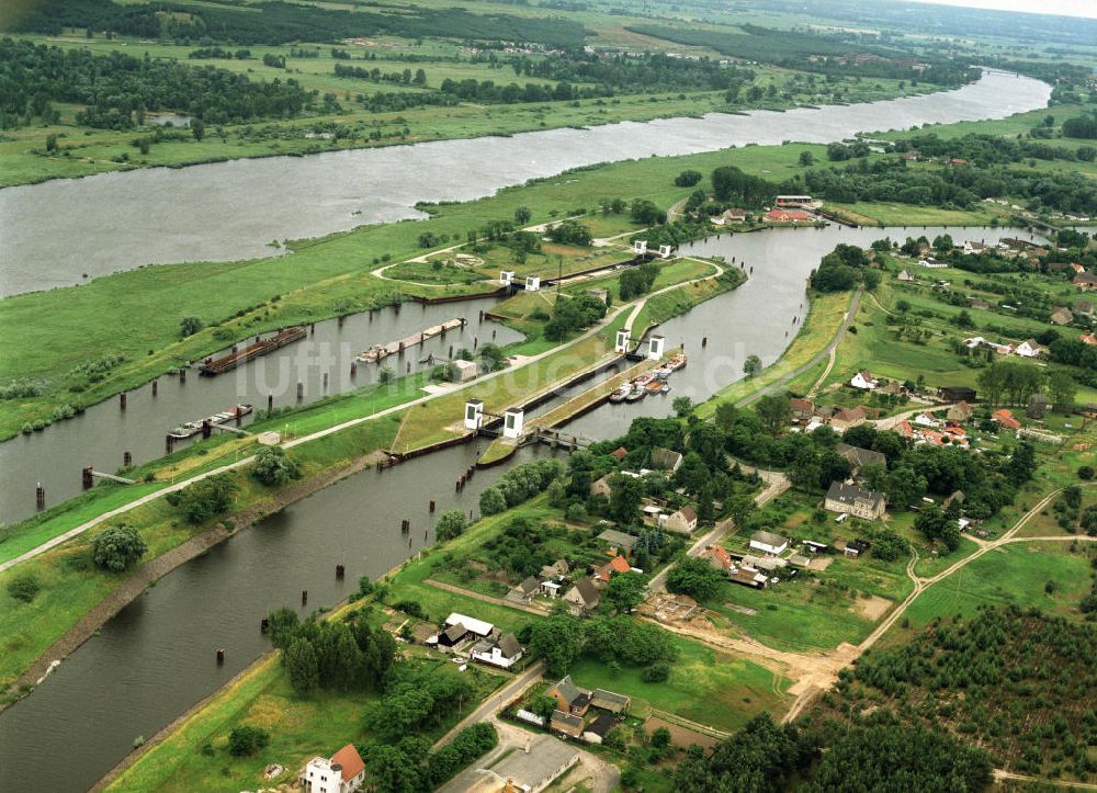 Luftaufnahme Bad Freienwalde - Schleuse Hohensaaten in Bad Freienwalde