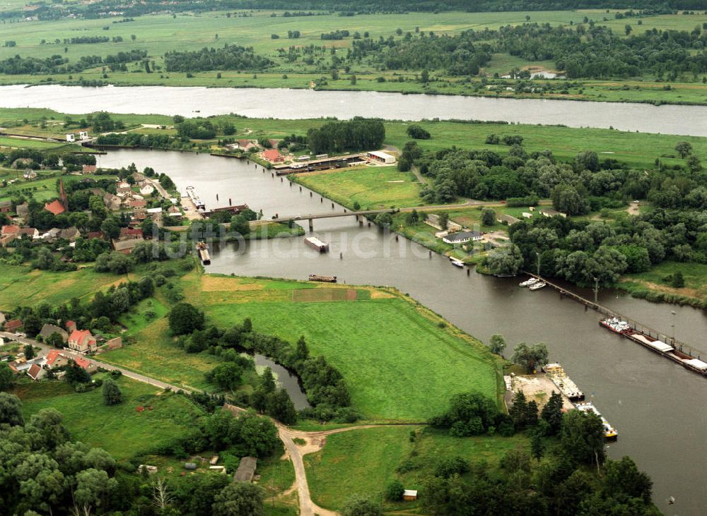 Bad Freienwalde von oben - Schleuse Hohensaaten in Bad Freienwalde