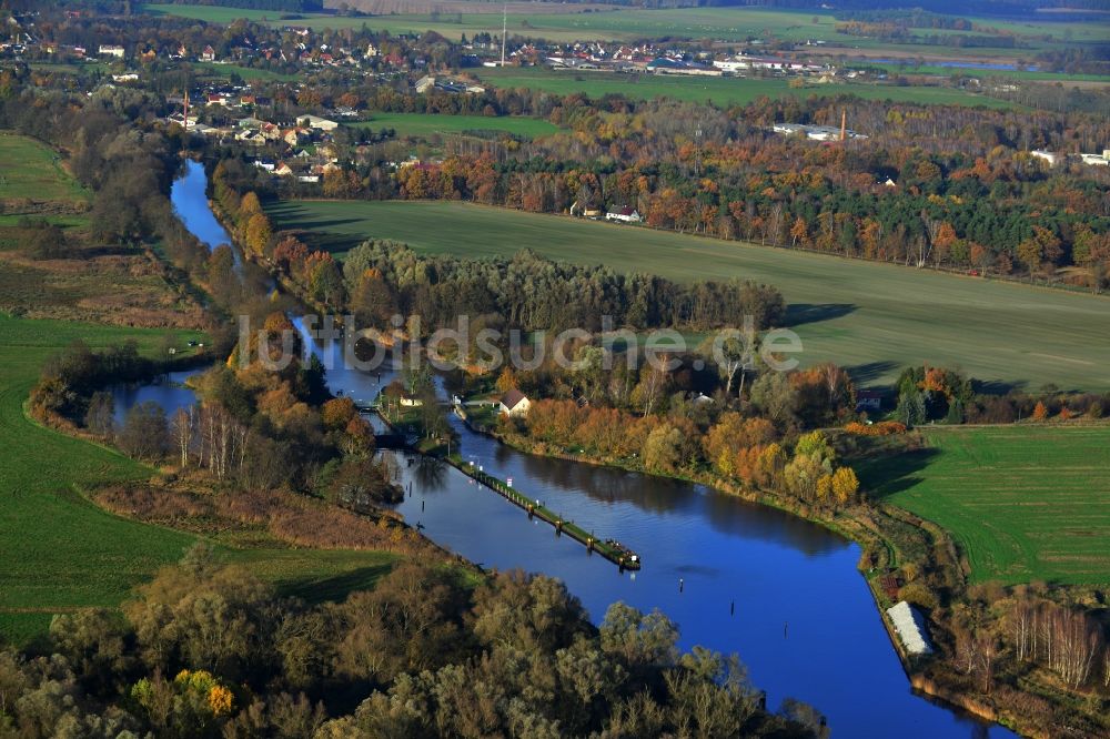 Luftaufnahme Liebenwalde - Schleuse in Liebenwalde im Bundesland Brandenburg