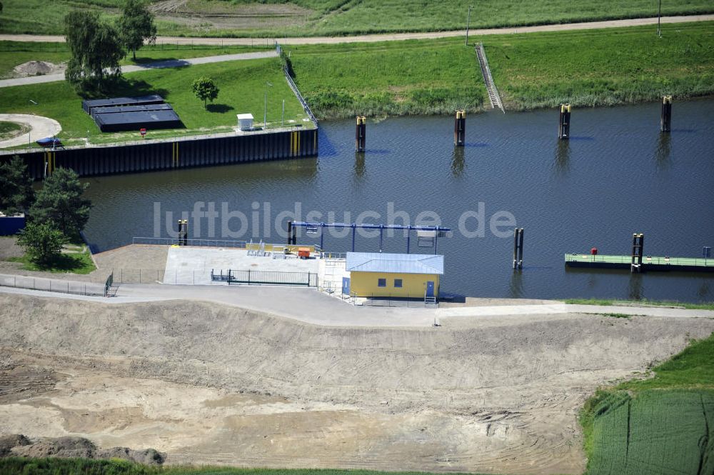 Niegripp aus der Vogelperspektive: Schleuse Niegripp am Wasserstrassenkreuz Magdeburg