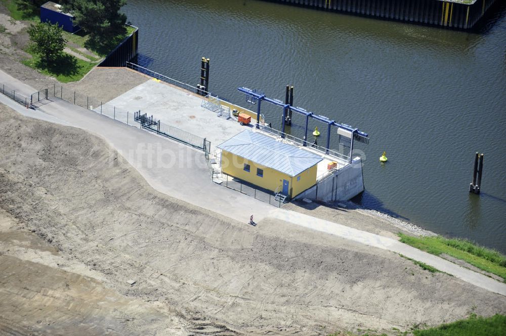 Luftbild Niegripp - Schleuse Niegripp am Wasserstrassenkreuz Magdeburg