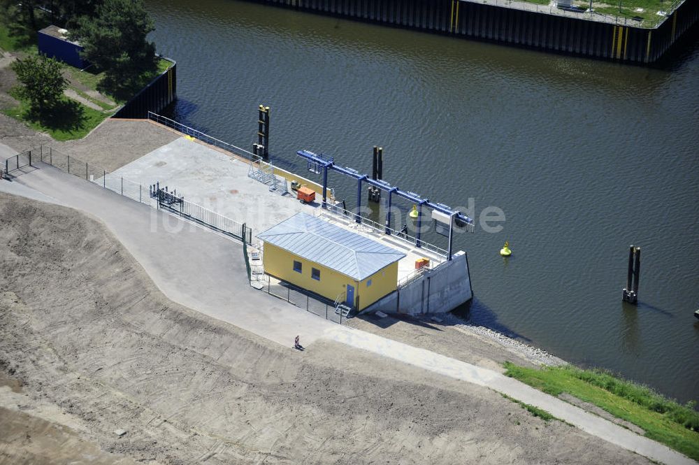 Luftaufnahme Niegripp - Schleuse Niegripp am Wasserstrassenkreuz Magdeburg