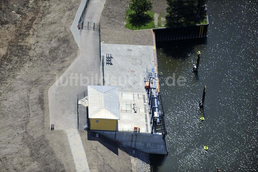 Luftbild Niegripp - Schleuse Niegripp am Wasserstrassenkreuz Magdeburg