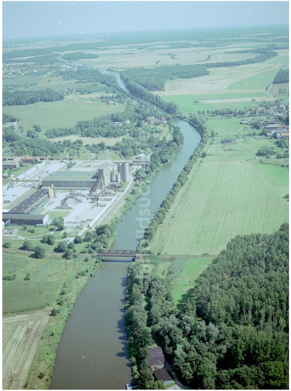 Zerben aus der Vogelperspektive: Schleuse Parey