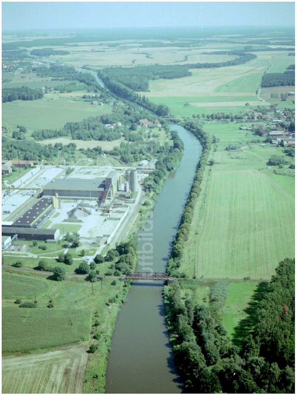 Luftbild Zerben - Schleuse Parey