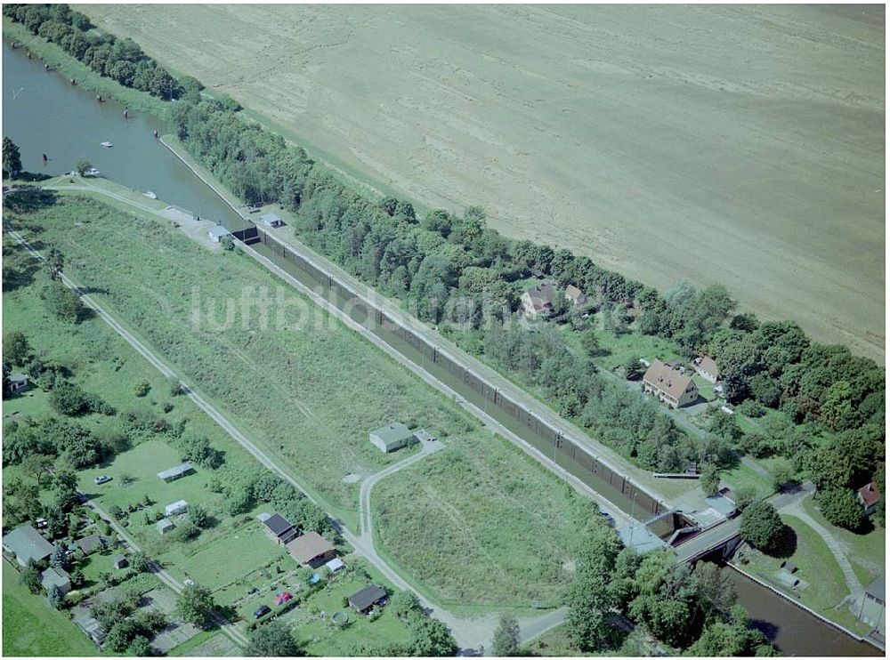 Luftbild Zerben - Schleuse Parey