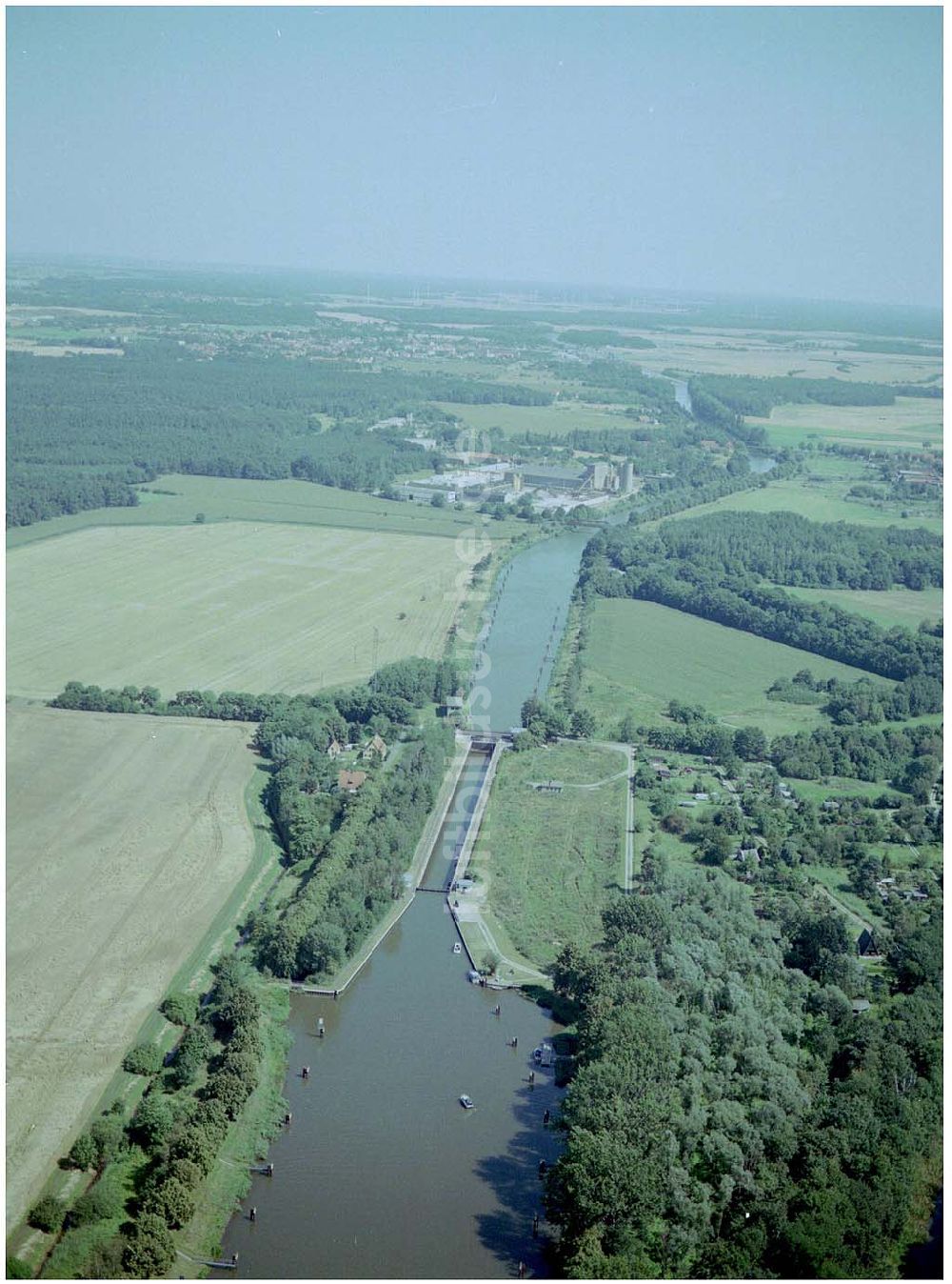 Luftaufnahme Zerben - Schleuse Parey