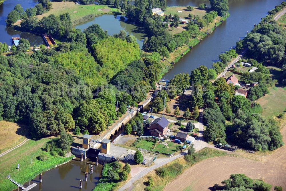 Luftbild Parey - Schleuse Parey im Bundesland Sachsen-Anhalt