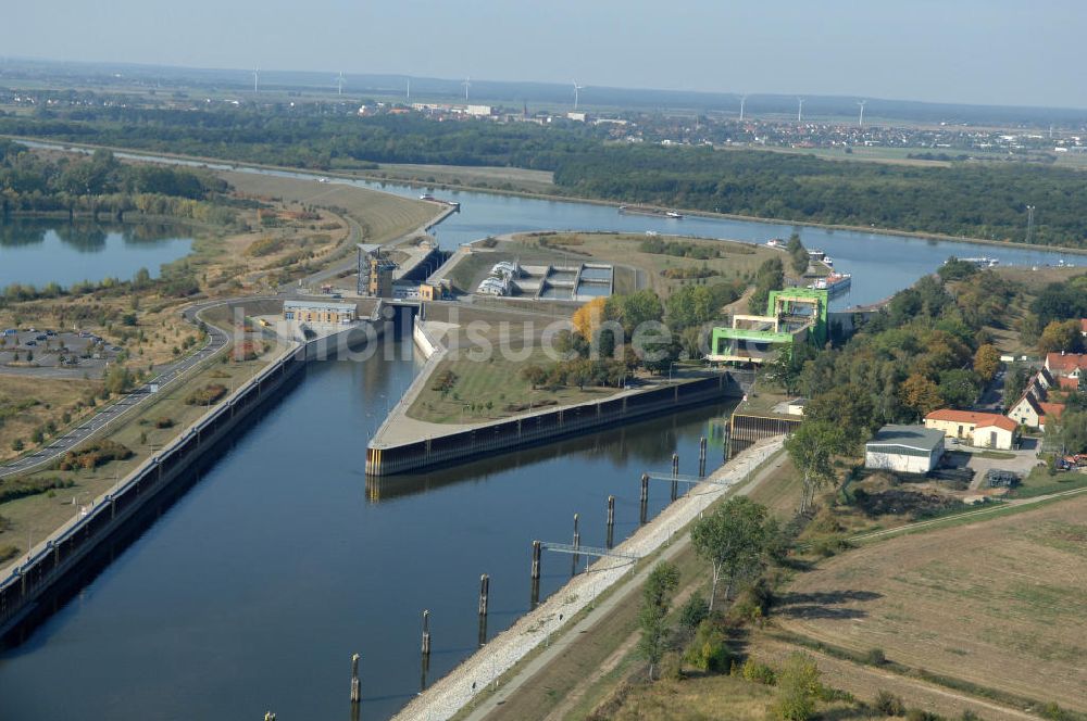 Rothensee von oben - Schleuse Rothensee