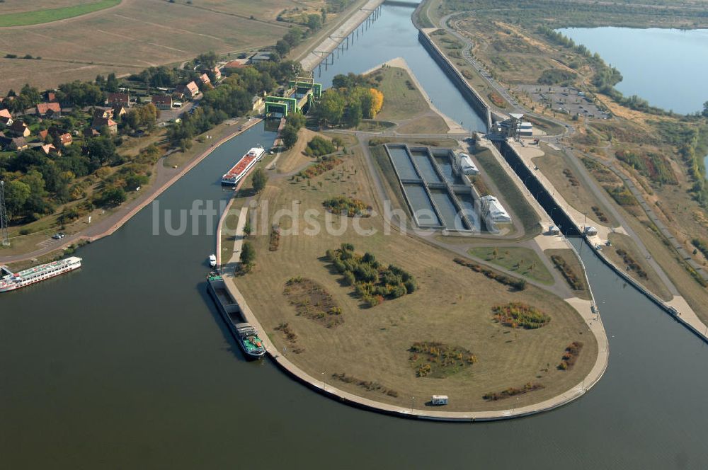 Rothensee aus der Vogelperspektive: Schleuse Rothensee