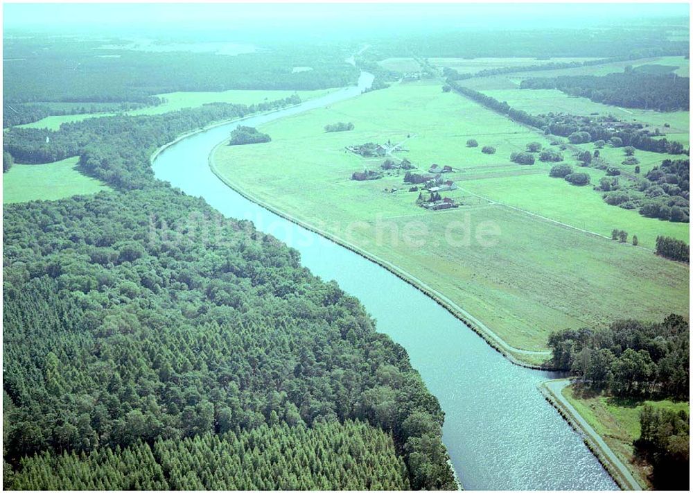 Genthin von oben - Schleuse Rothensee