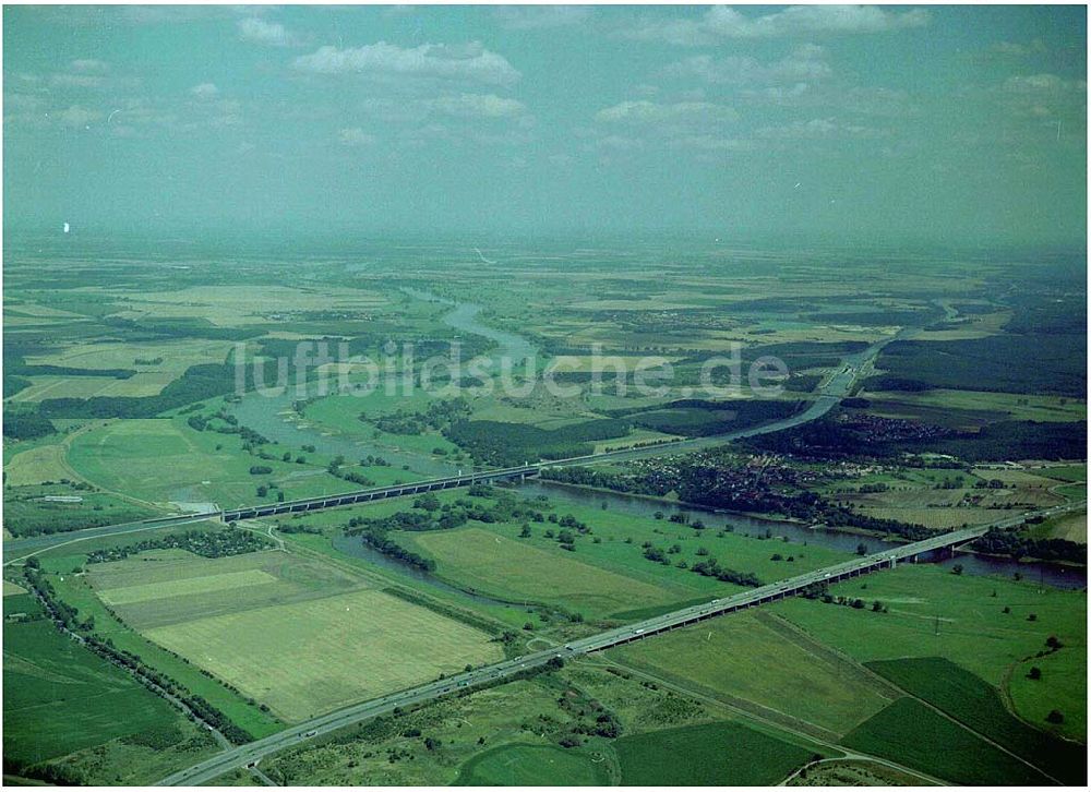 Hohenwarthe von oben - Schleuse Rothensee