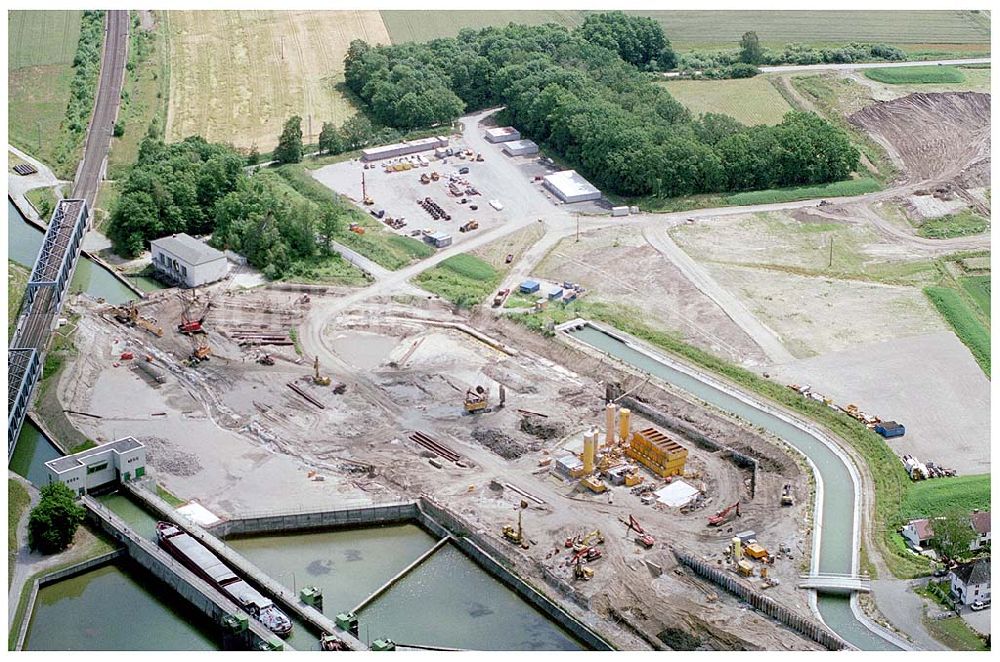 Wolfsburg - Sülfeld von oben - Schleuse Sülfeld Niedersachsen