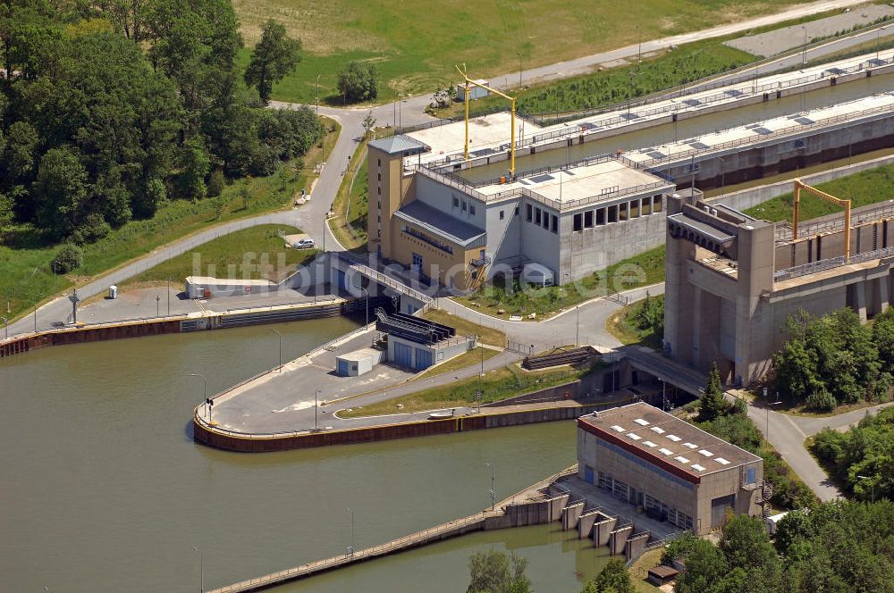 Uelzen aus der Vogelperspektive: Schleuse Uelzen I + II im Elbe-Seitenkanal