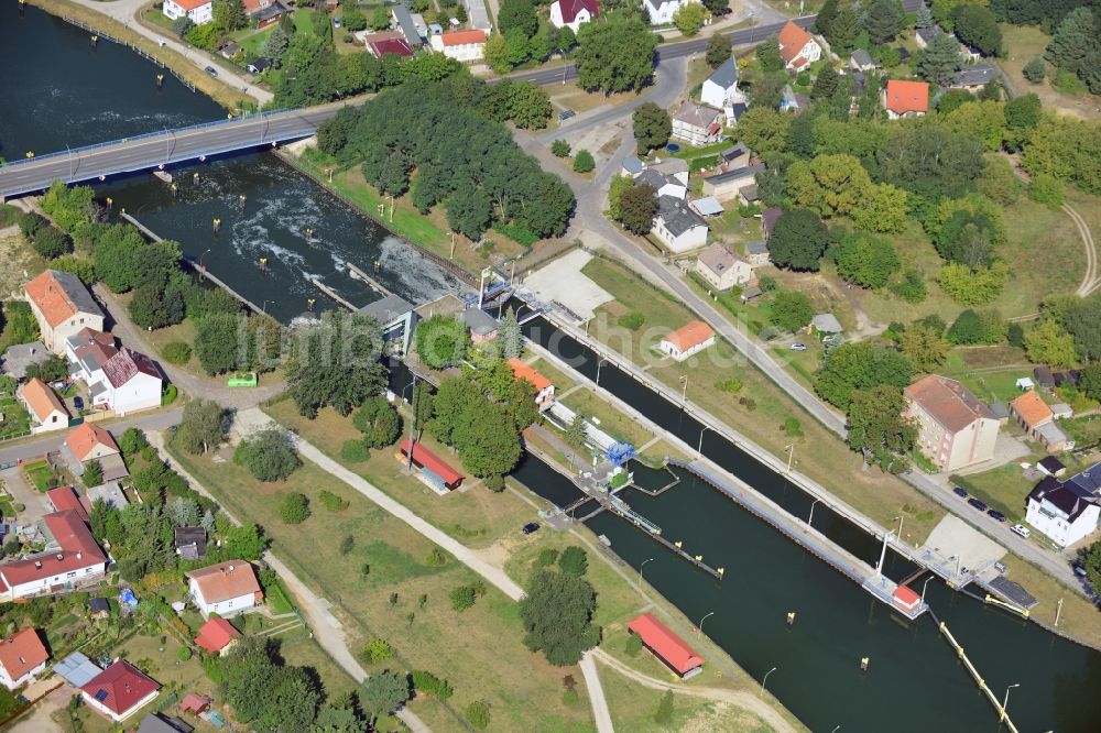 Luftaufnahme Wernsdorf - Schleuse Wernsdorf am Oder-Spree-Kanal in Wernsdorf im Bundesland Brandenburg