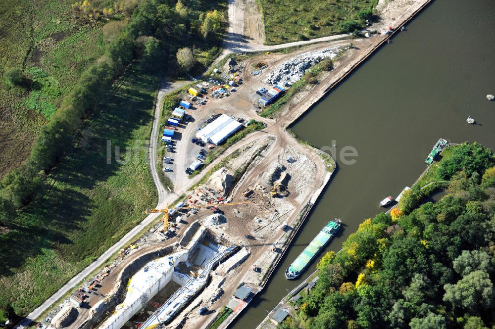 Wusterwitz von oben - Schleuse Wusterwitz