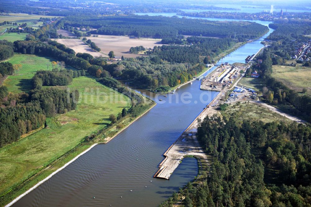 Luftbild Wusterwitz - Schleuse Wusterwitz