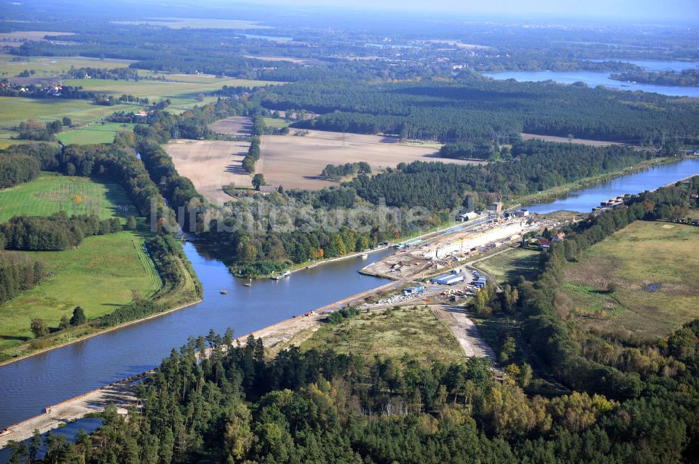 Luftaufnahme Wusterwitz - Schleuse Wusterwitz