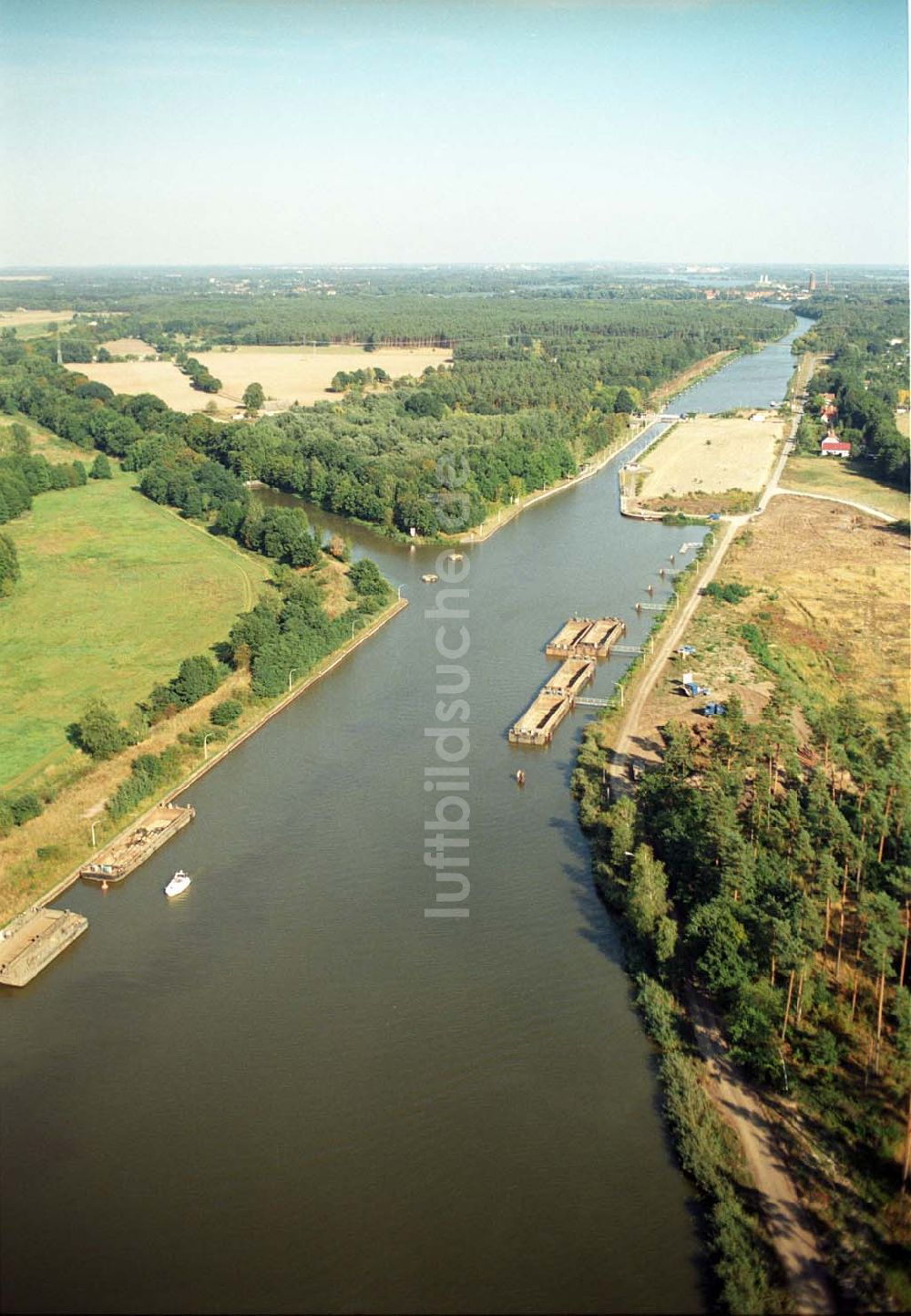 Wusterwitz von oben - Schleuse Wusterwitz