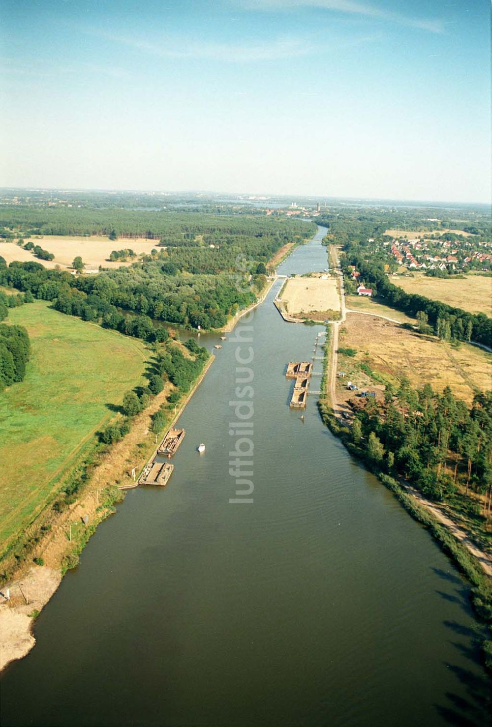 Luftbild Wusterwitz - Schleuse Wusterwitz