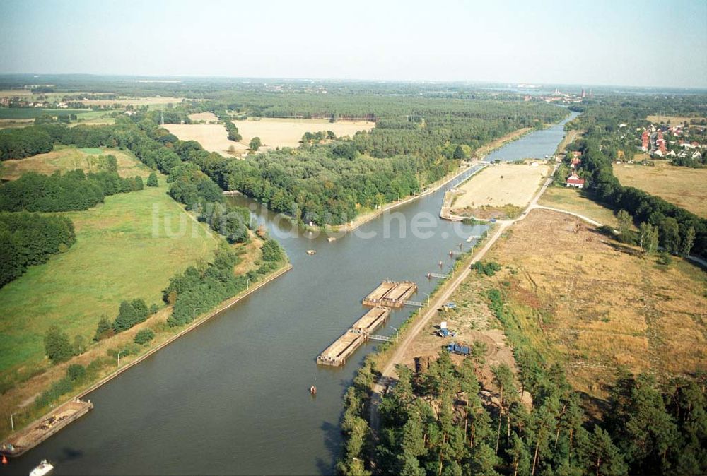 Luftaufnahme Wusterwitz - Schleuse Wusterwitz