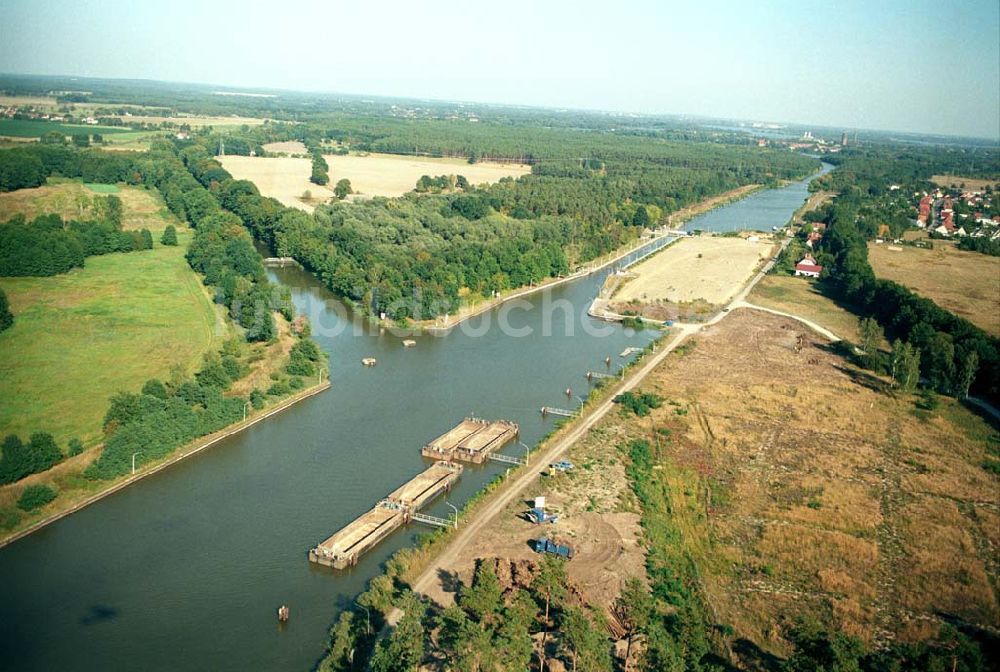 Wusterwitz von oben - Schleuse Wusterwitz