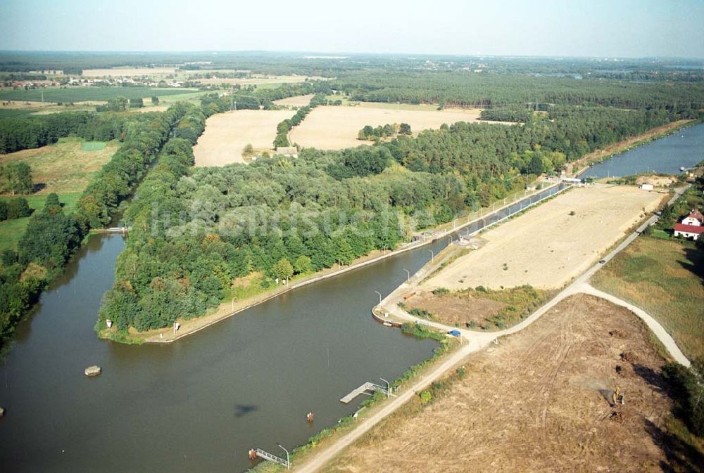 Wusterwitz aus der Vogelperspektive: Schleuse Wusterwitz