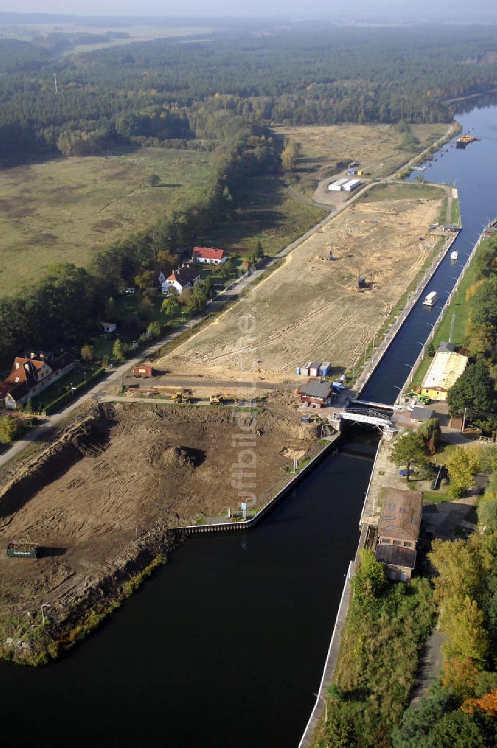 Luftaufnahme Wusterwitz - Schleuse Wusterwitz