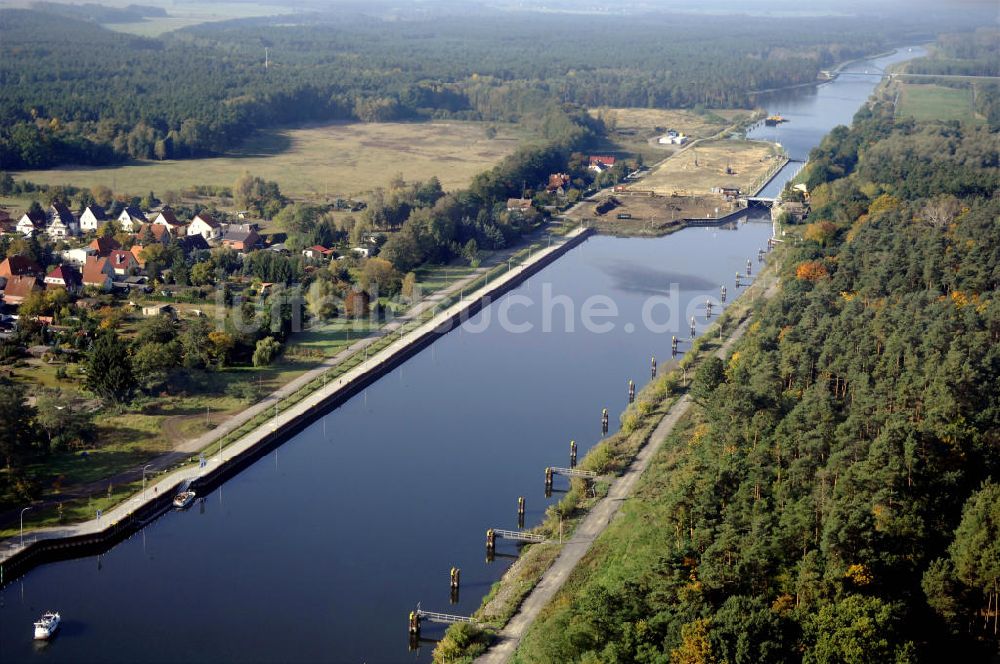 Luftbild Wusterwitz - Schleuse Wusterwitz