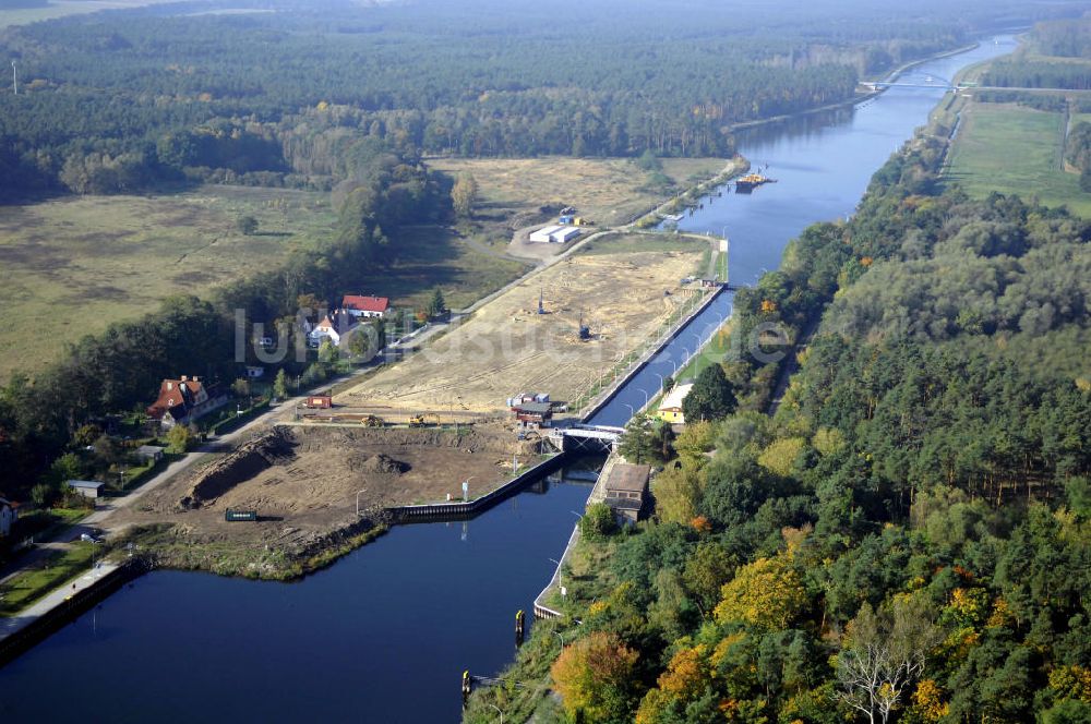 Wusterwitz von oben - Schleuse Wusterwitz